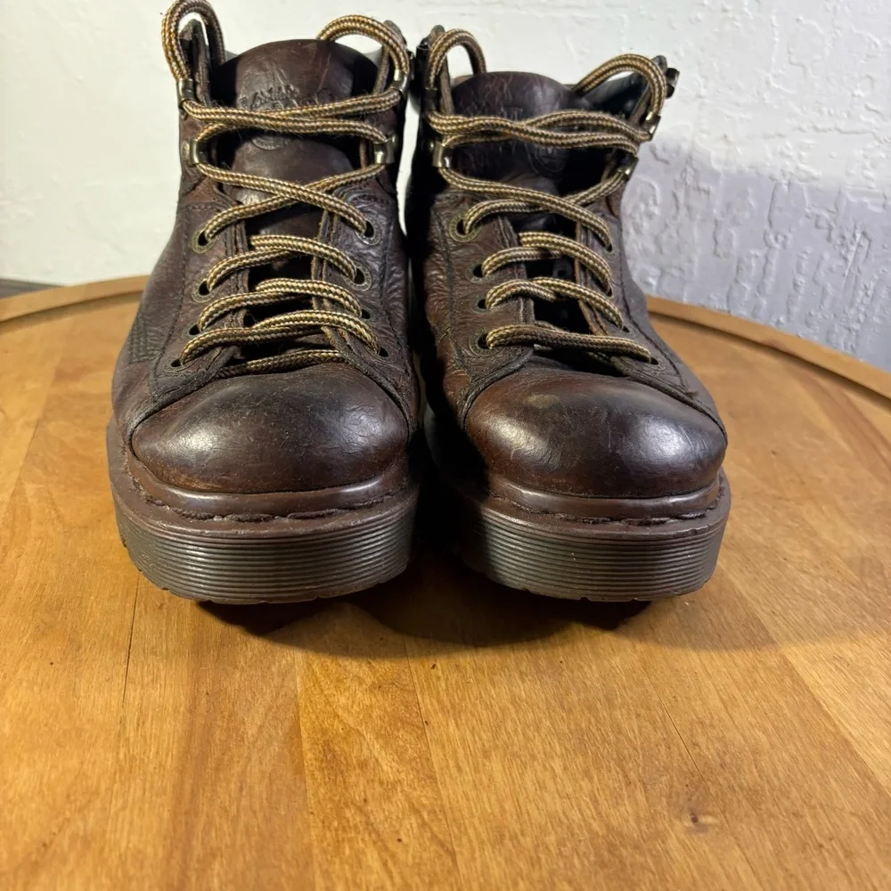Dr Doc Martens Dark Brown Padded Ankle Boots Laces 8287 Men’s Size US‎ 7 / UK 6